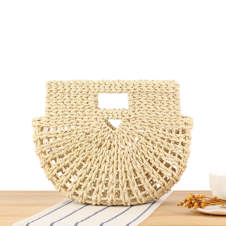 Hand-knotted basket bag with structured design Kalsten