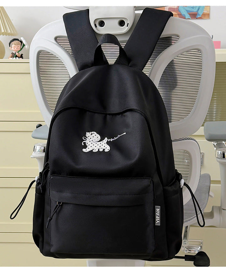 Embroidered Casual School Backpack
