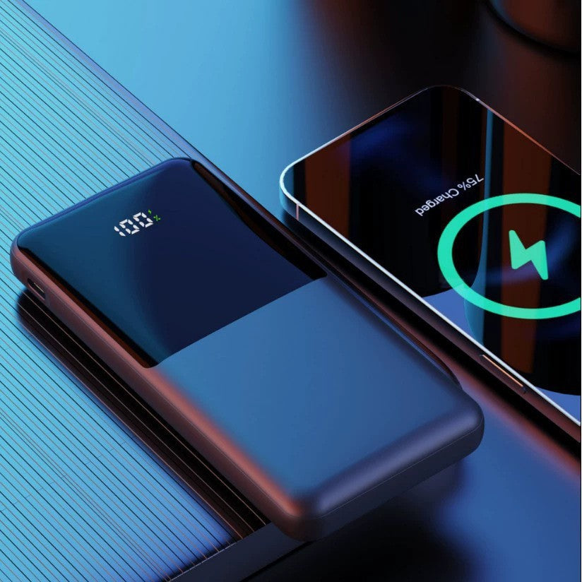 Portable power bank with integrated charging station and digital display Kalsten