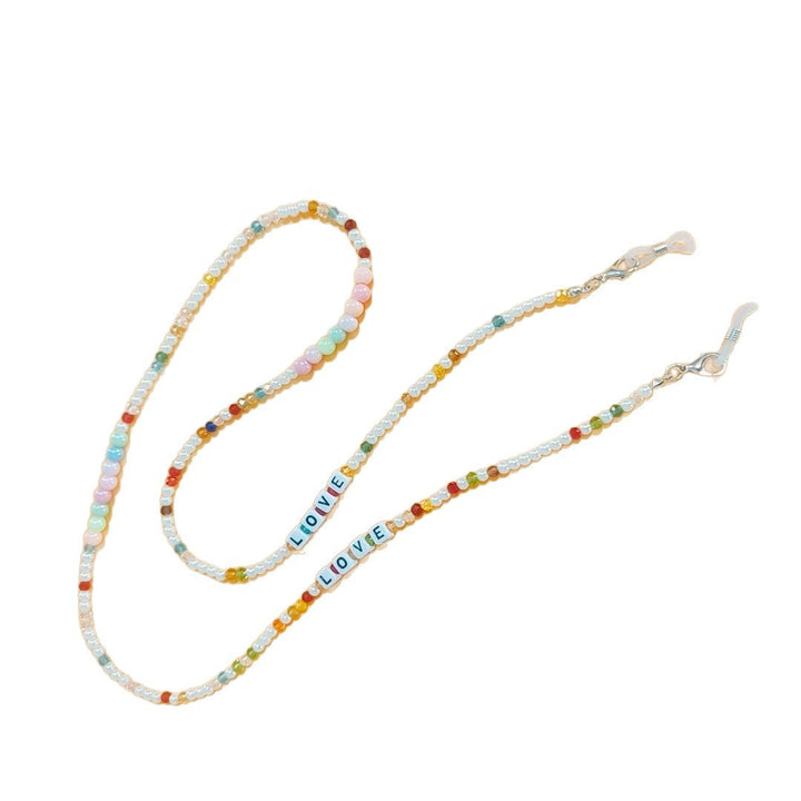Glasses holder chain with colorful beads Kalsten