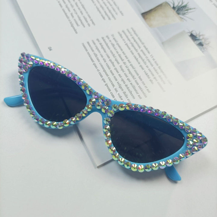 Women's Cat-Eye Sunglasses with Sparkling Crystal Trimming Kalsten