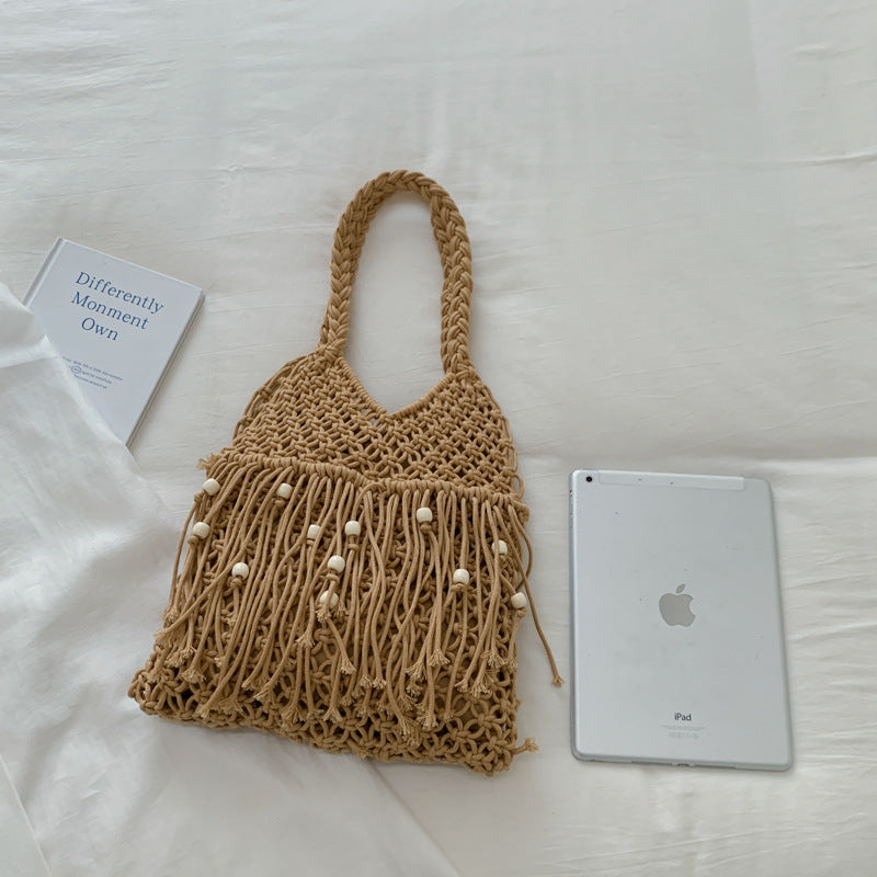 Handcrafted Macrame Bag with Tassels Kalsten