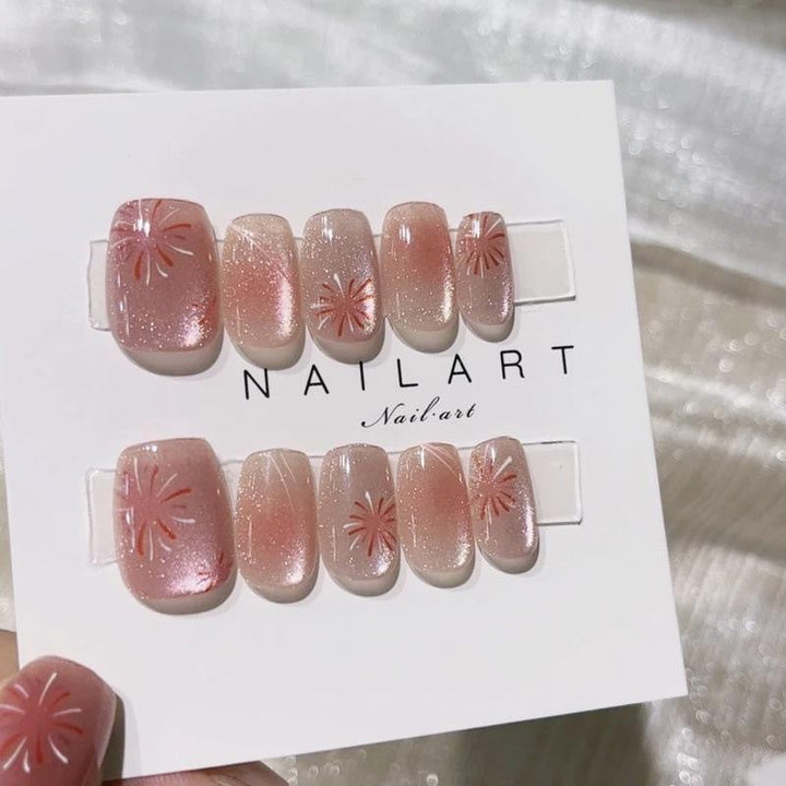 Premium Floral Press-On Nail Collection Kalsten
