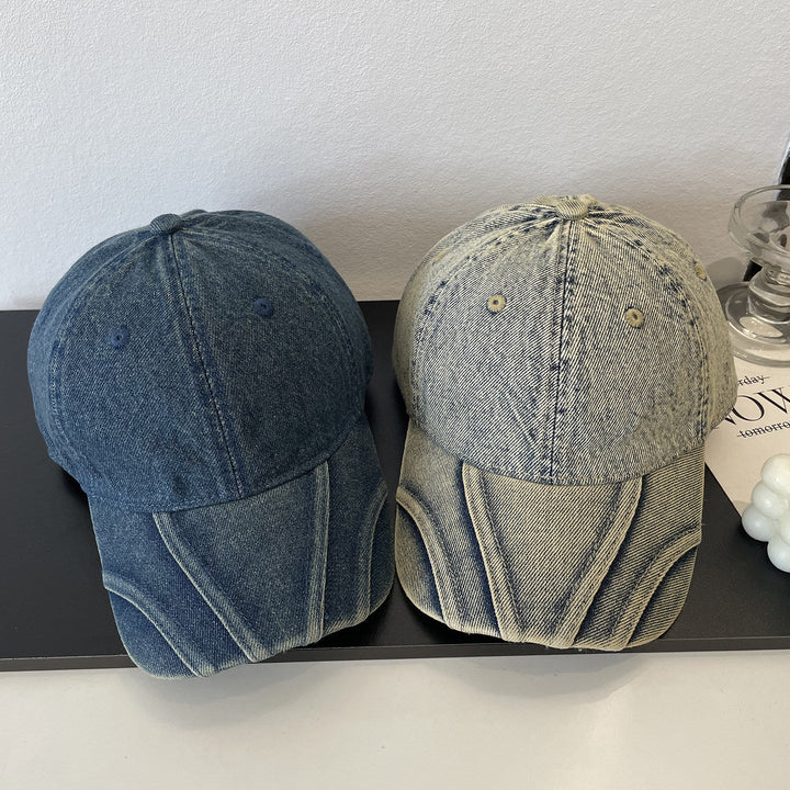Women's Vintage Distressed Denim Baseball Cap Kalsten