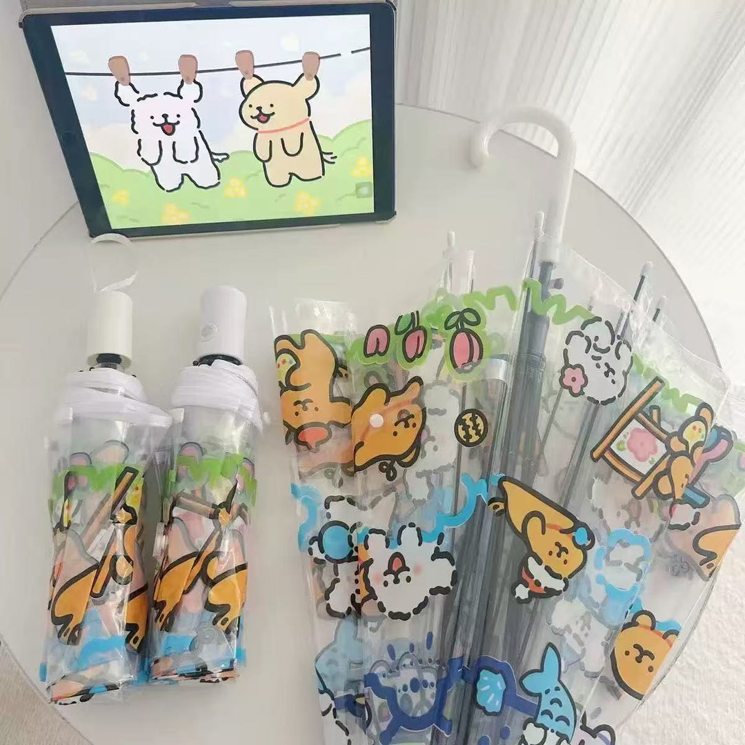 Women's Transparent Umbrella with Animal Patterns Kalsten