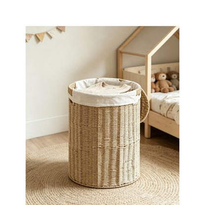 Stylish laundry basket made of natural material Acalora