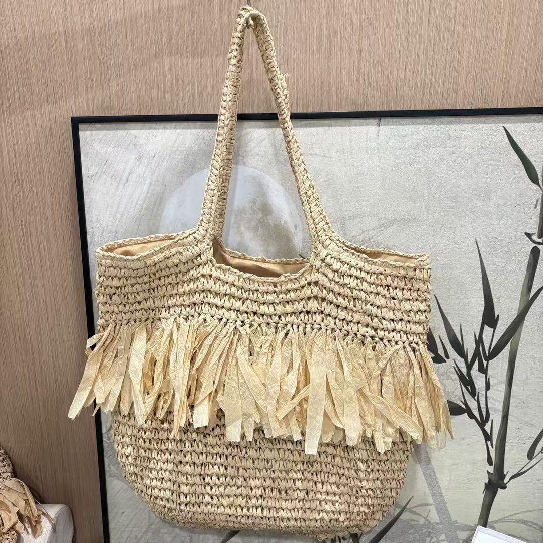 Braided Bag with Fringed Design Kalsten