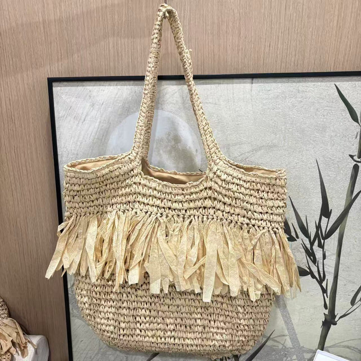 Large tote bag with fringed details Kalsten