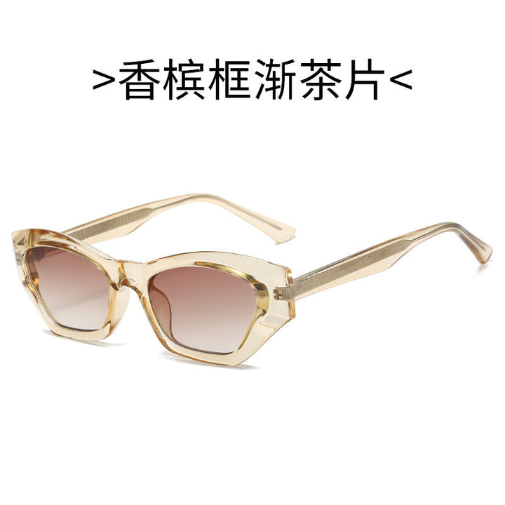 Ladies Cat-Eye Sunglasses with Modern Transparent Accents Kalsten