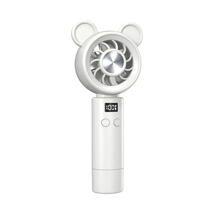 Unisex Portable Hand Fan in Cute Bear Design with Digital Display Kalsten