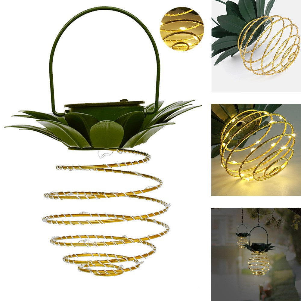 Spiral Hanging Solar LED Lantern With Lotus Canopy And Carrying Handle Kalsten