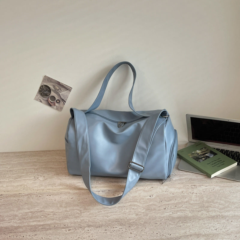Sleek Metallic Travel Duffle