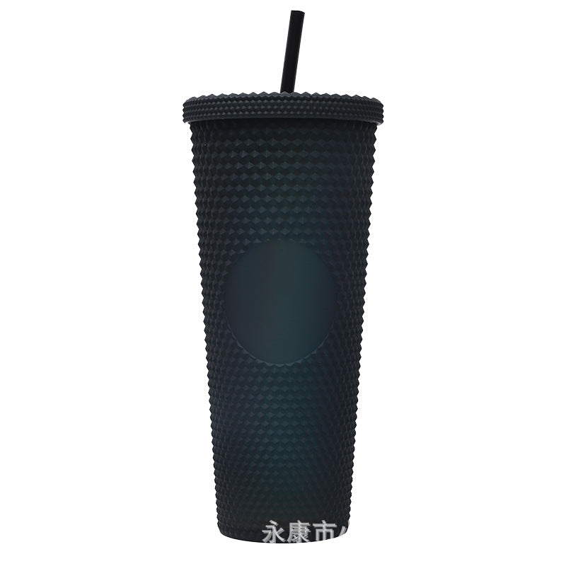 Ladies High-Quality Glitter Drinking Cup with Leak-Proof Lid and Integrated Straw Kalsten