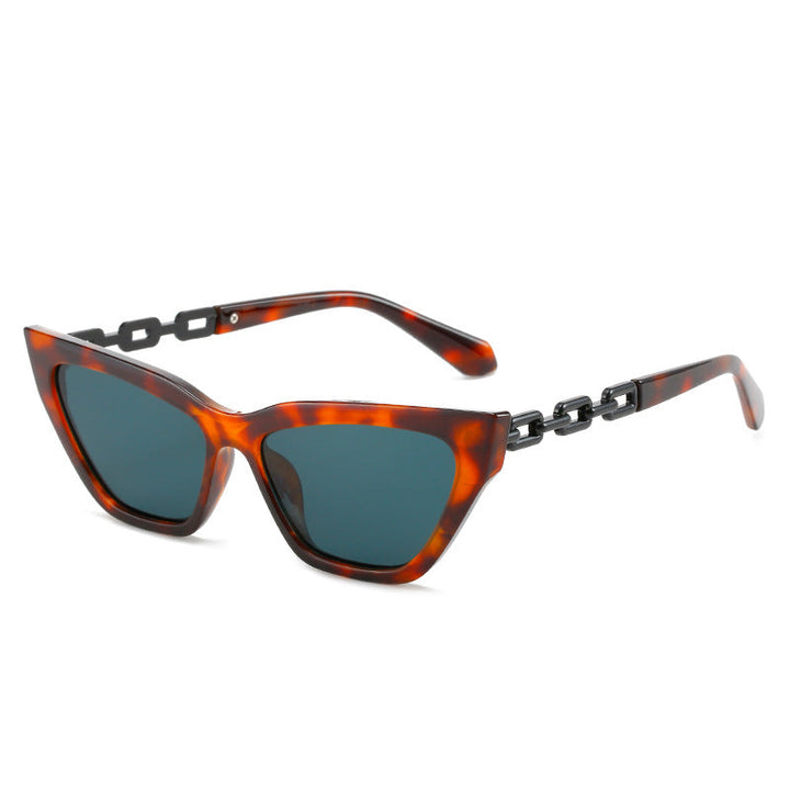 Women's Cat-Eye Sunglasses with Modern Chain Frame Kalsten