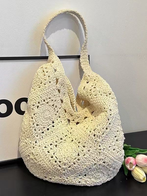 Handcrafted Hobo Bag with Unique Macrame Structure Kalsten