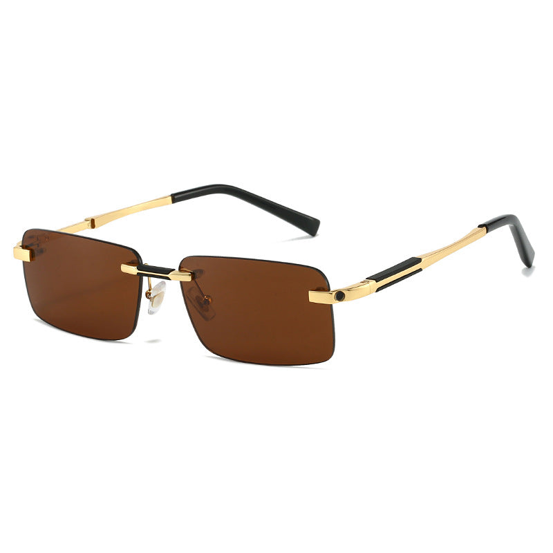 Women's sunglasses in modern rectangular design with luxurious metal elements Kalsten