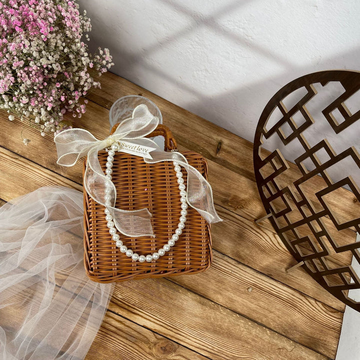 Ladies stylish rattan crossbody bag Kalsten