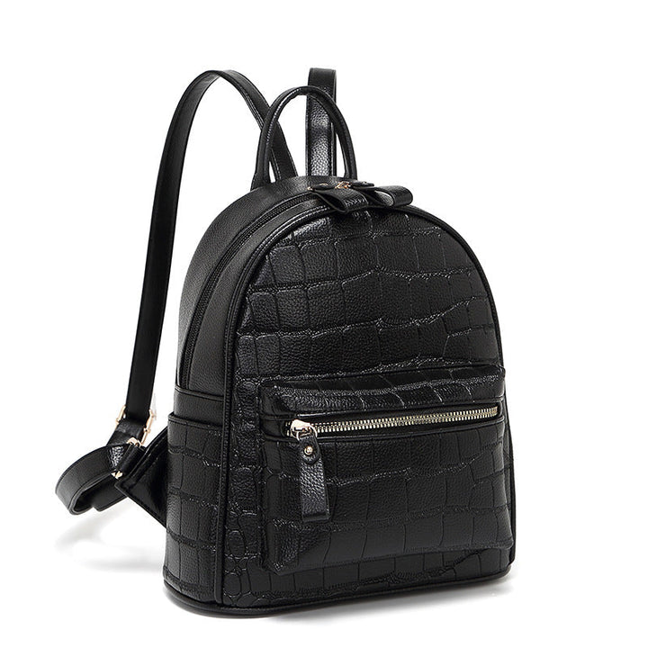 Crocodile-Embossed Mini Chic Backpack Kalsten