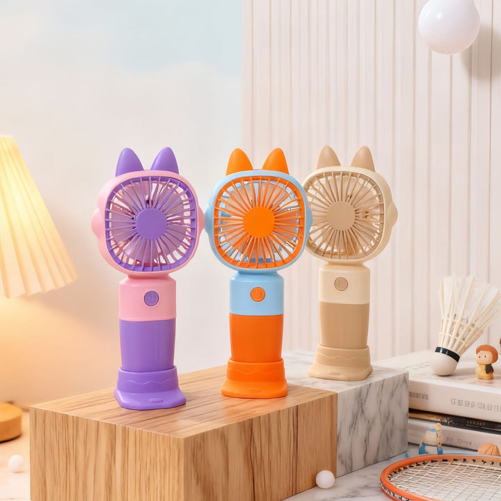 Ladies portable hand fan in cute lion design Kalsten