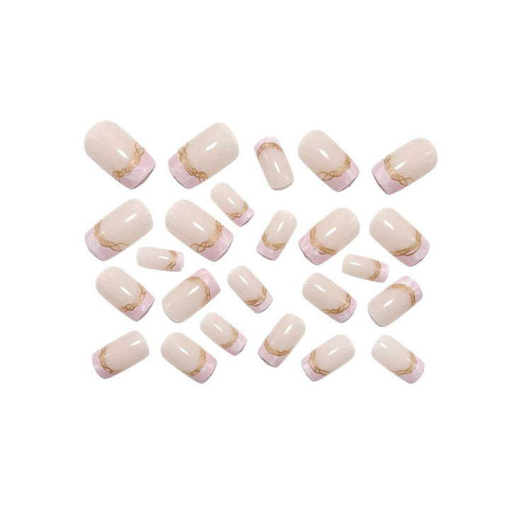 Elegant artificial nails with gold accents Kalsten