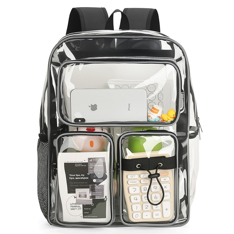 Transparent school backpack with multiple compartments Kalsten