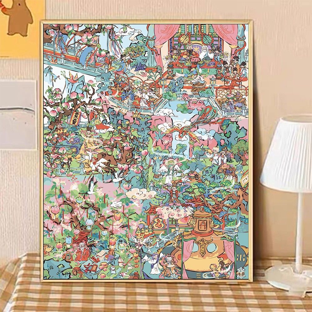 Whimsical Garden Scene Canvas Art Kalsten