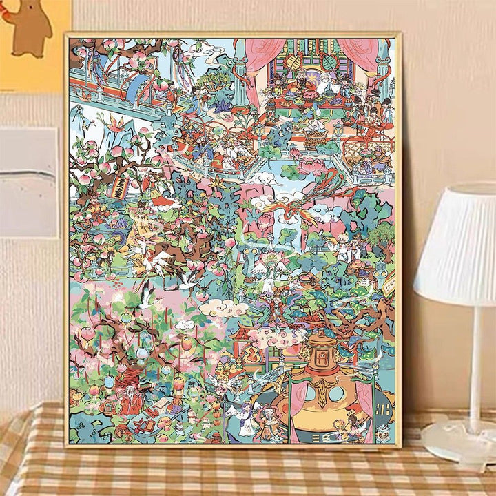 Whimsical Garden Scene Canvas Art Kalsten