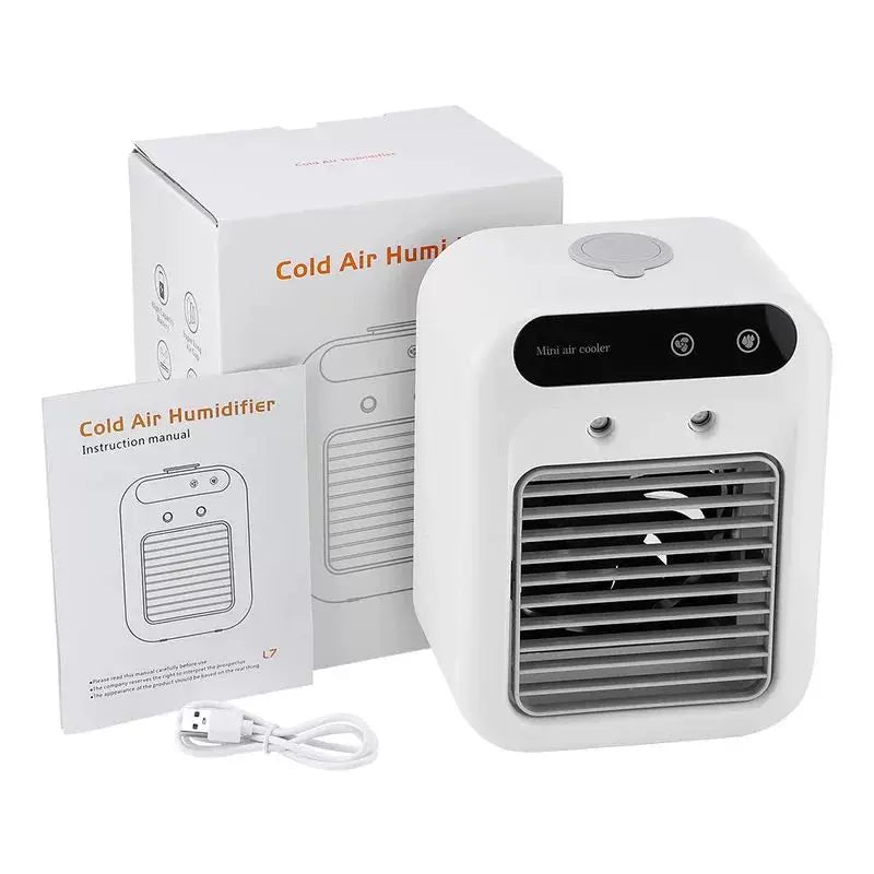 Unisex One Size USB-powered desktop vaporizer cold air cooler and humidifier with refillable top-fill tank adjustable directional louvers quiet operation Kalsten