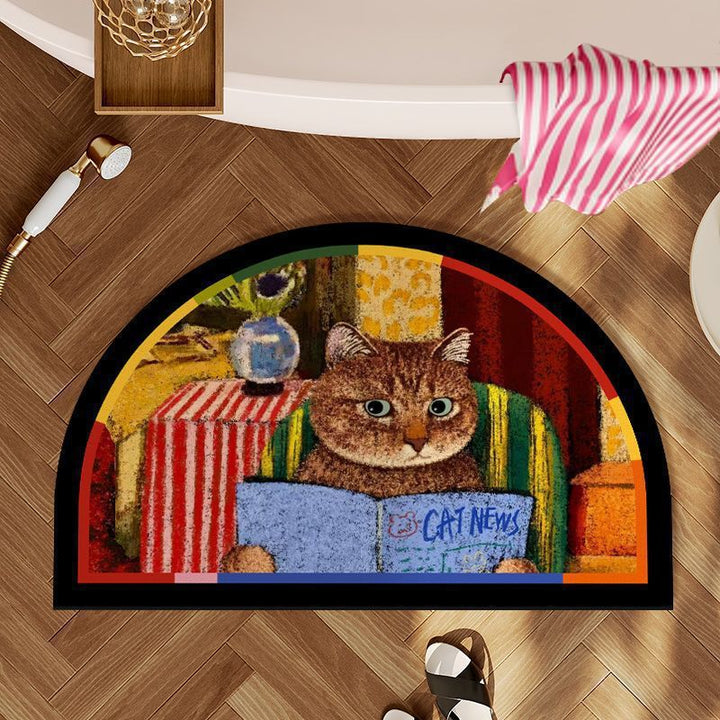 Cat-Themed Bath Mat Kalsten