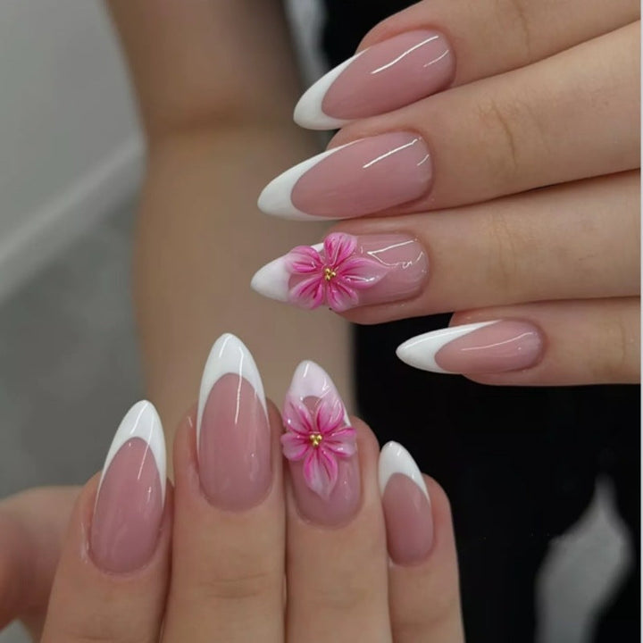 Elegant Floral Press-On Nail Set Kalsten