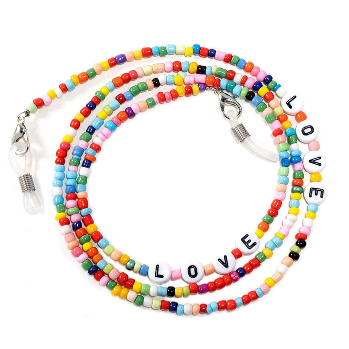 Love-themed Beaded Eyewear Chain Kalsten