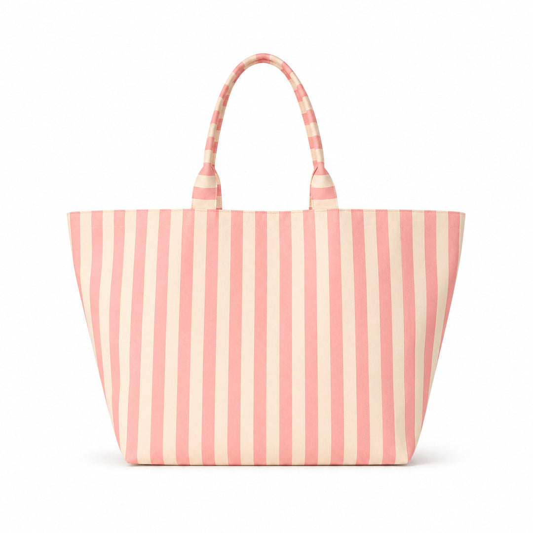 Beach bag with width, water-repellent stripes Kalsten