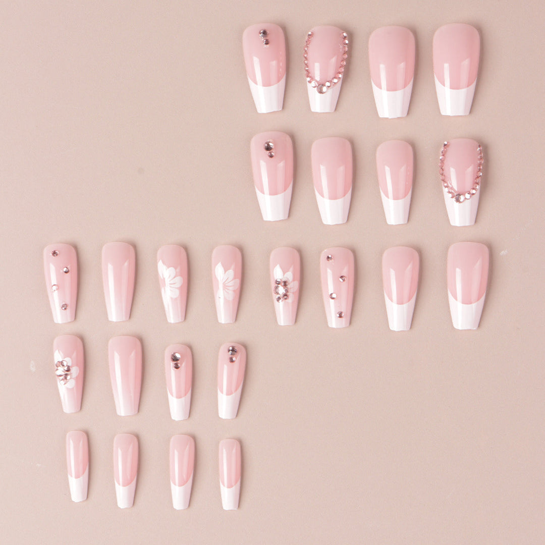 Floral Embellished Press-On Nail Tips Kalsten