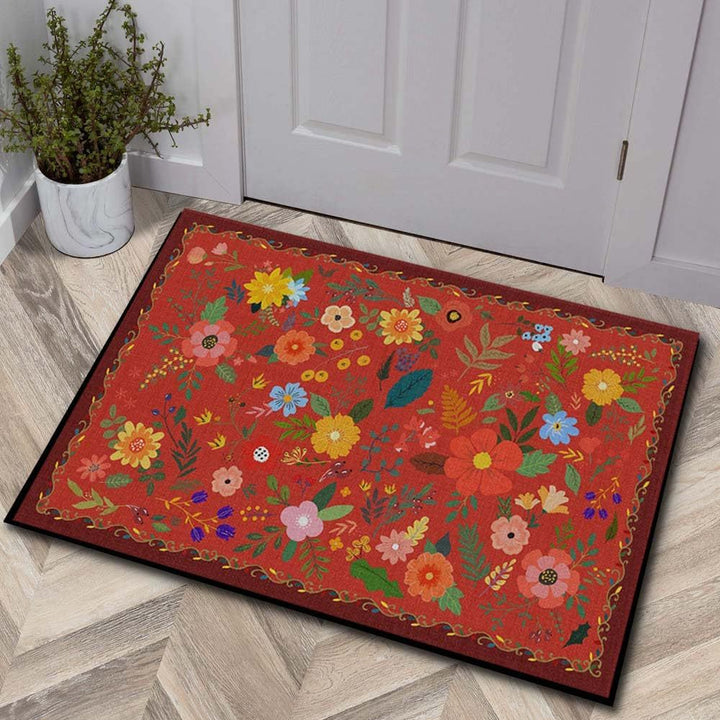 Luxurious Floral Design Bath Mat Kalsten