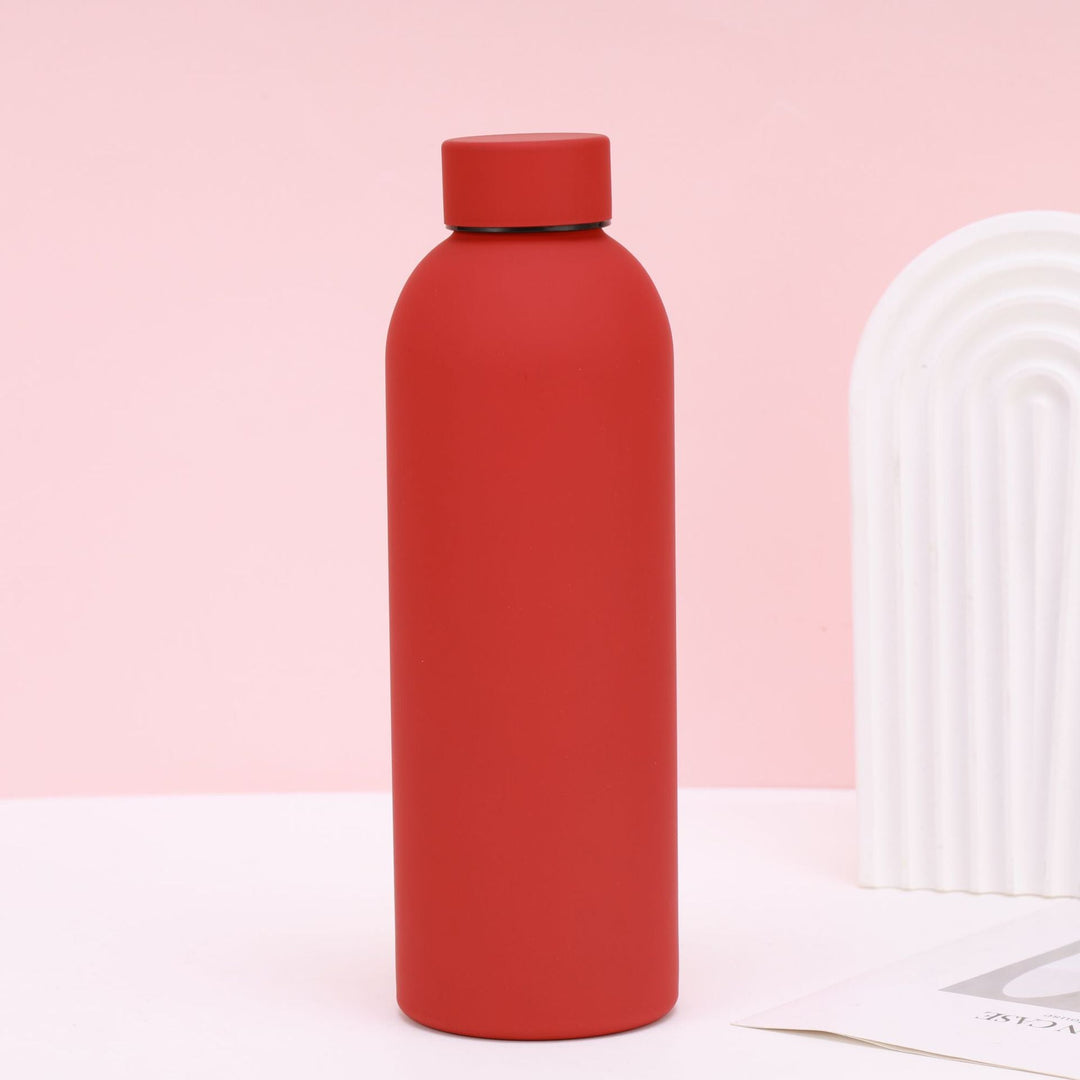 Unisex nan vacuum-insulated stainless steel drinking bottle with soft-touch surface and leak-proof screw cap Kalsten