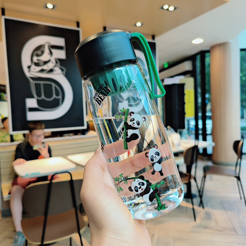 Ladies Playful Water Bottle with Cheerful Panda Design Kalsten