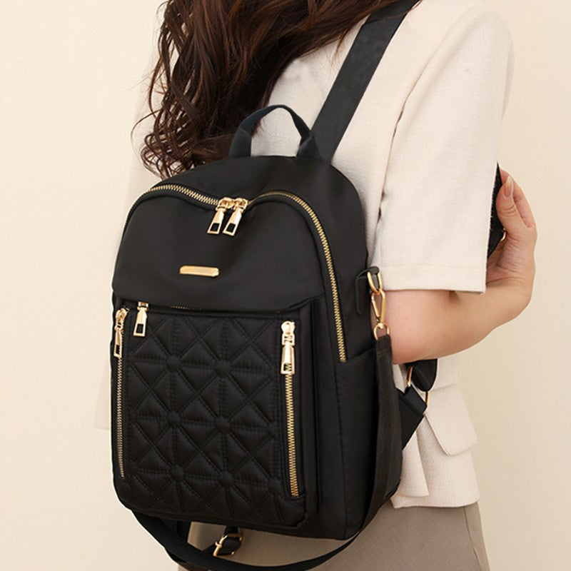 Stylish Quilted Nylon Backpack Kalsten