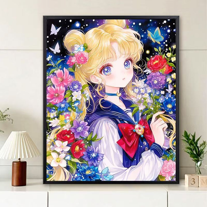 Whimsical Floral Character Art Print Kalsten