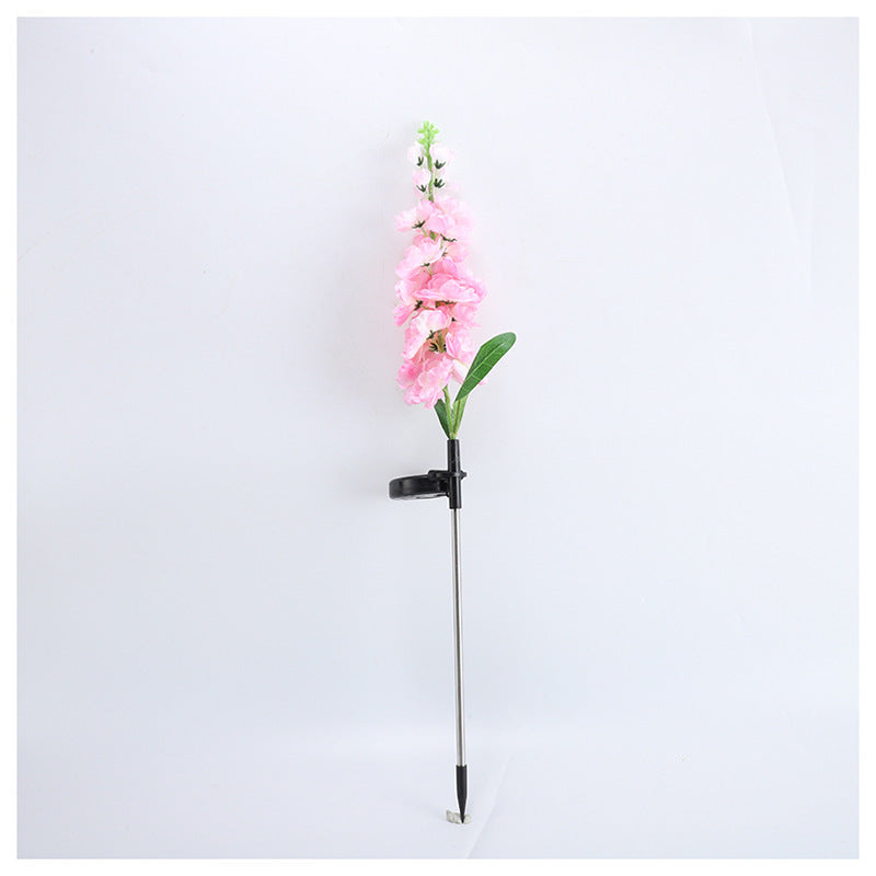 Decorative Tall Artificial Delphinium Garden Stake With Stainless Steel Spike And Adjustable Clip Kalsten