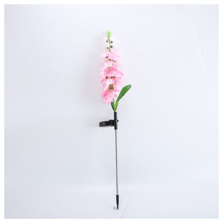 Decorative Tall Artificial Delphinium Garden Stake With Stainless Steel Spike And Adjustable Clip Kalsten