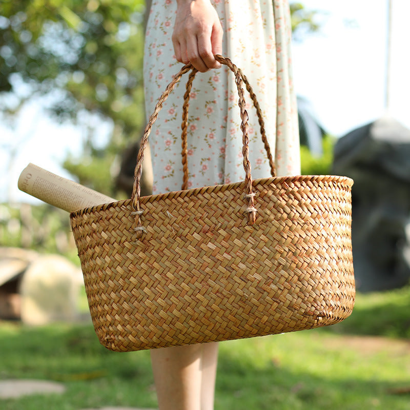 Handcrafted Woven Storage Tote Kalsten