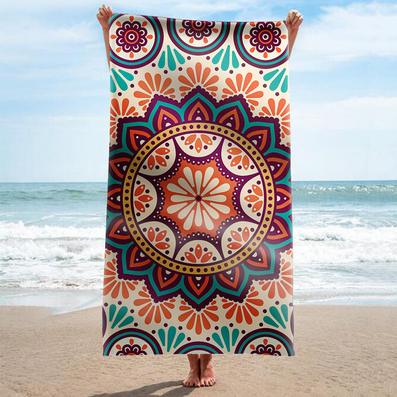 Beach towel with artistic mandala design Kalsten
