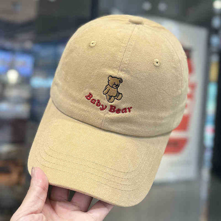 Women's Cute Embroidered Bear Cap Kalsten