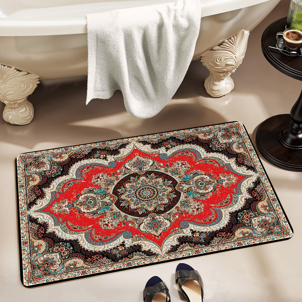 Elegant Vintage Floral Bath Mat Acalora 1788245864