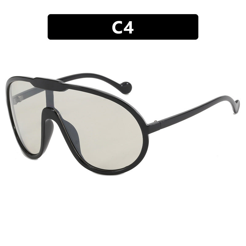 Women’s sporty sunglasses with wide frame and yellow lenses Kalsten