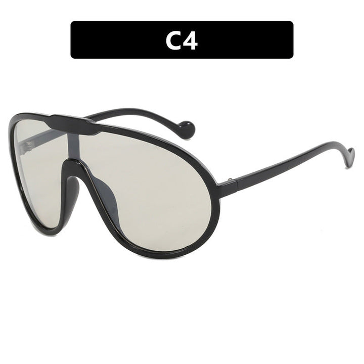 Women’s sporty sunglasses with wide frame and yellow lenses Kalsten
