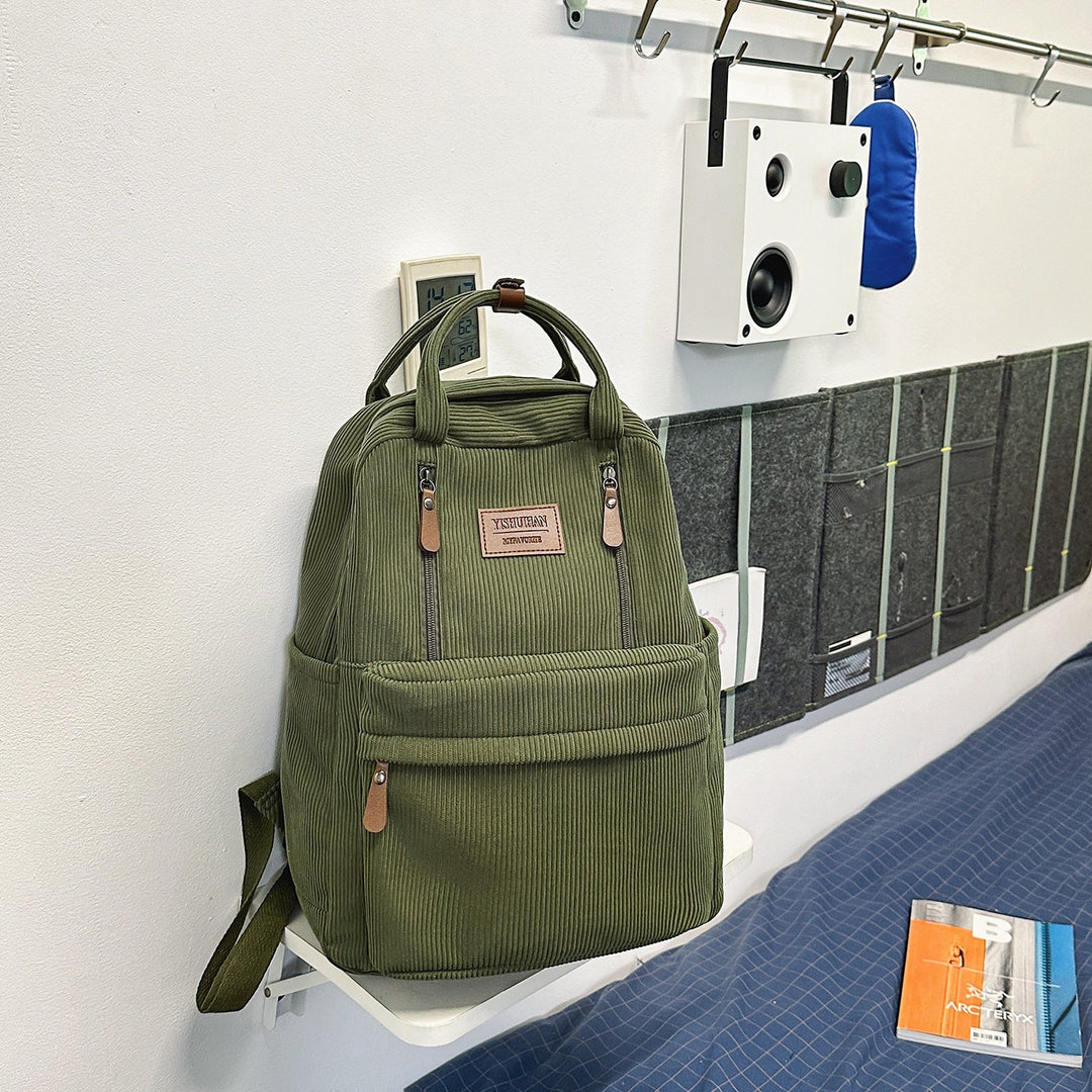 Corduroy School Backpack