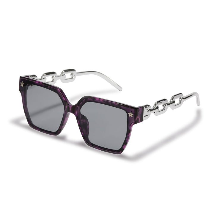 Ladies stylish square sunglasses with innovative metal frame construction Kalsten