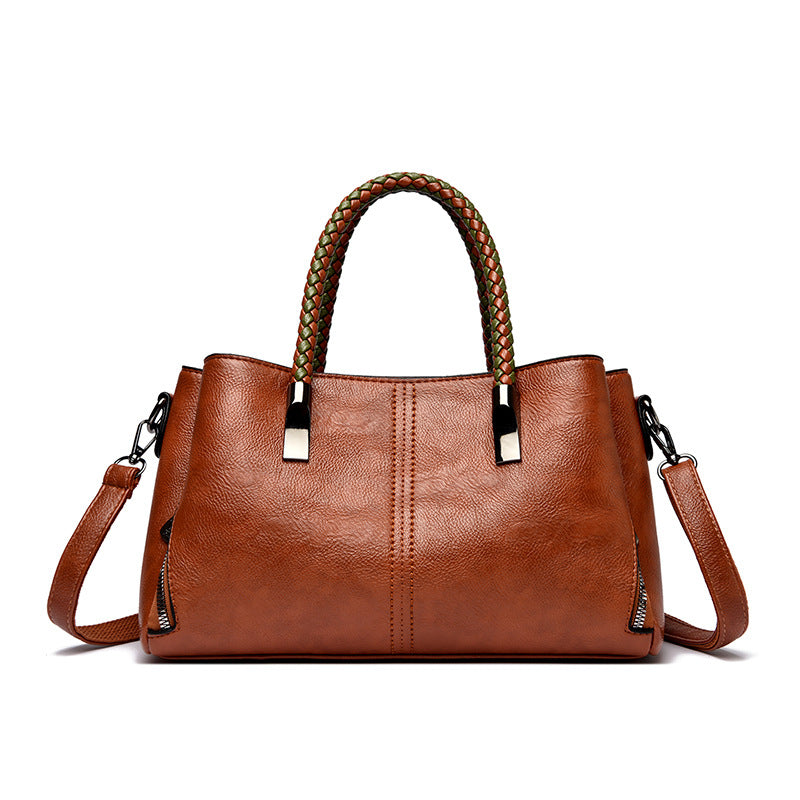 Elegant Braided Handle Handbag Kalsten