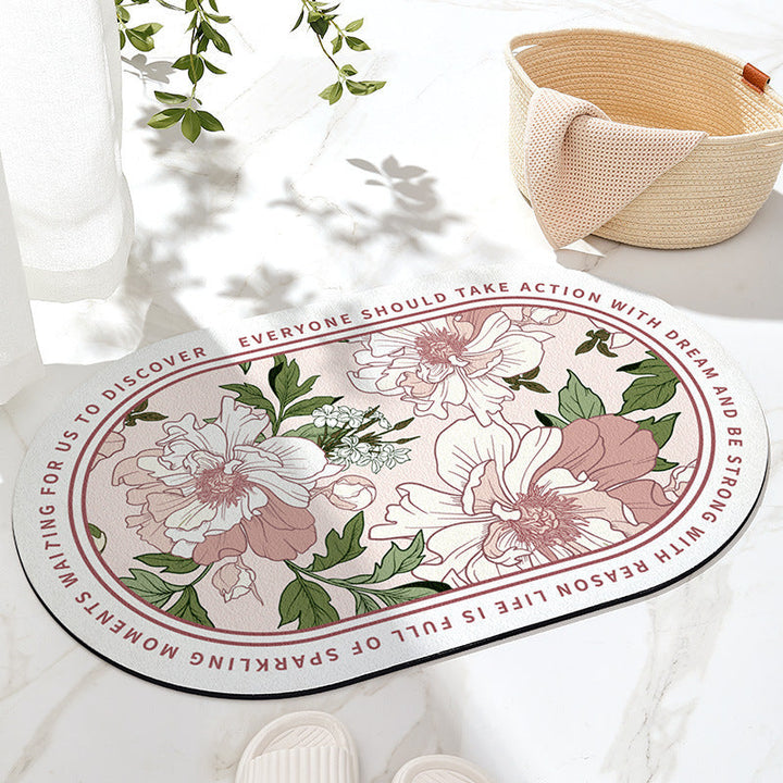 Decorative Floral Area Mat Kalsten
